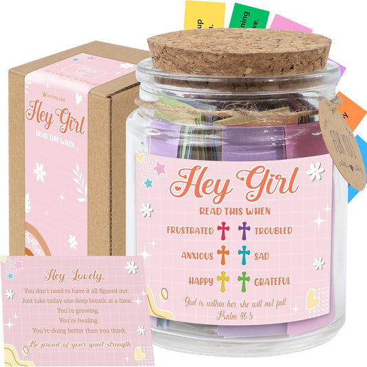 Bible Verse Jar for Teen Girl – Teen Girl Gifts Trendy Stuff, Christian Gift for Teens, Graduation Gifts