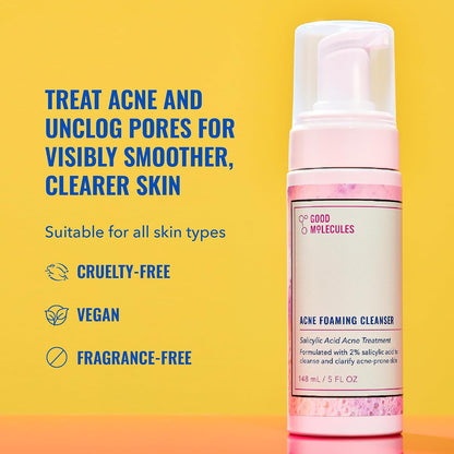 Acne Foaming Cleanser, 2% Salicylic Acid, 5 Fl Oz