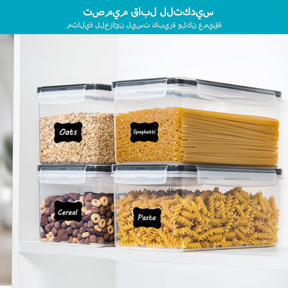 Pasta Storage Containers, 4 Pack, 3.2L Airtight Canisters