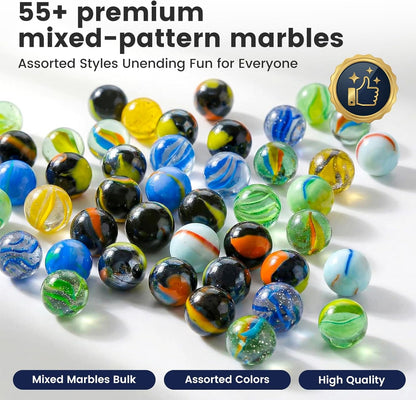 Colorful Glass Marbles, 0.6 Inch Marbles Bulk