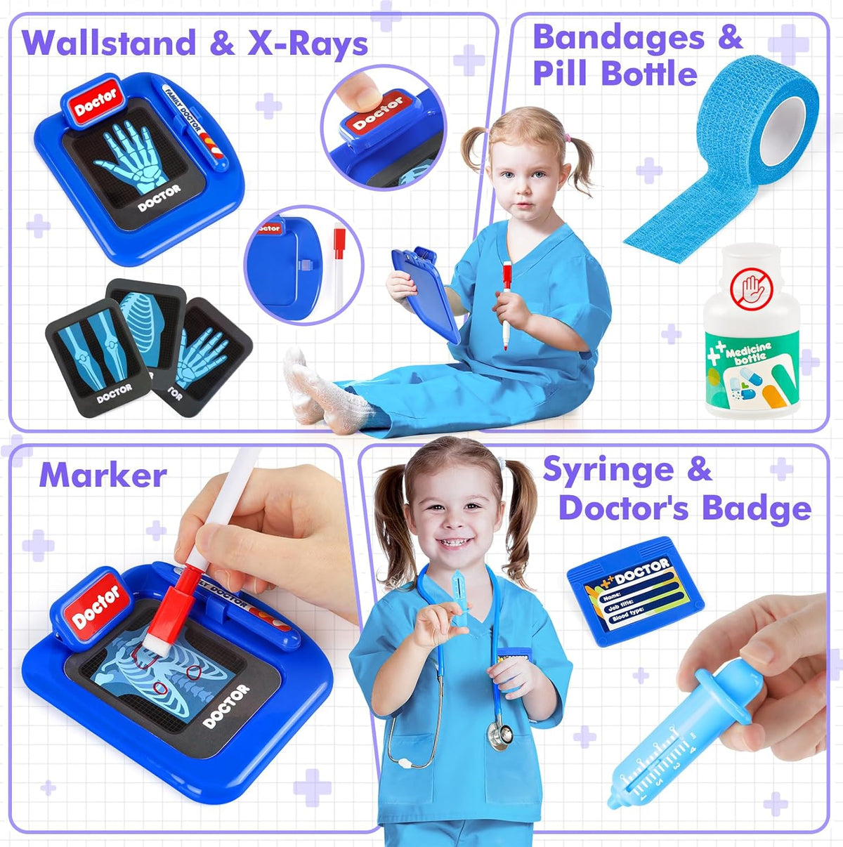 Kids Doctor Play Set with Stethoscope,Doctor Kit for Kids Ages 3-5