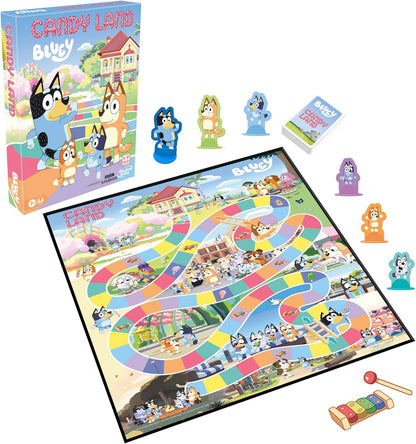 Candy Land Bluey Edition Board Game | Ages 3 and up | 2-6 Players | Play as Dad, Mum, Bluey, Bingo, Muffin, or Socks | Preschool Games | Kids Gifts (Amazon Exclusive)