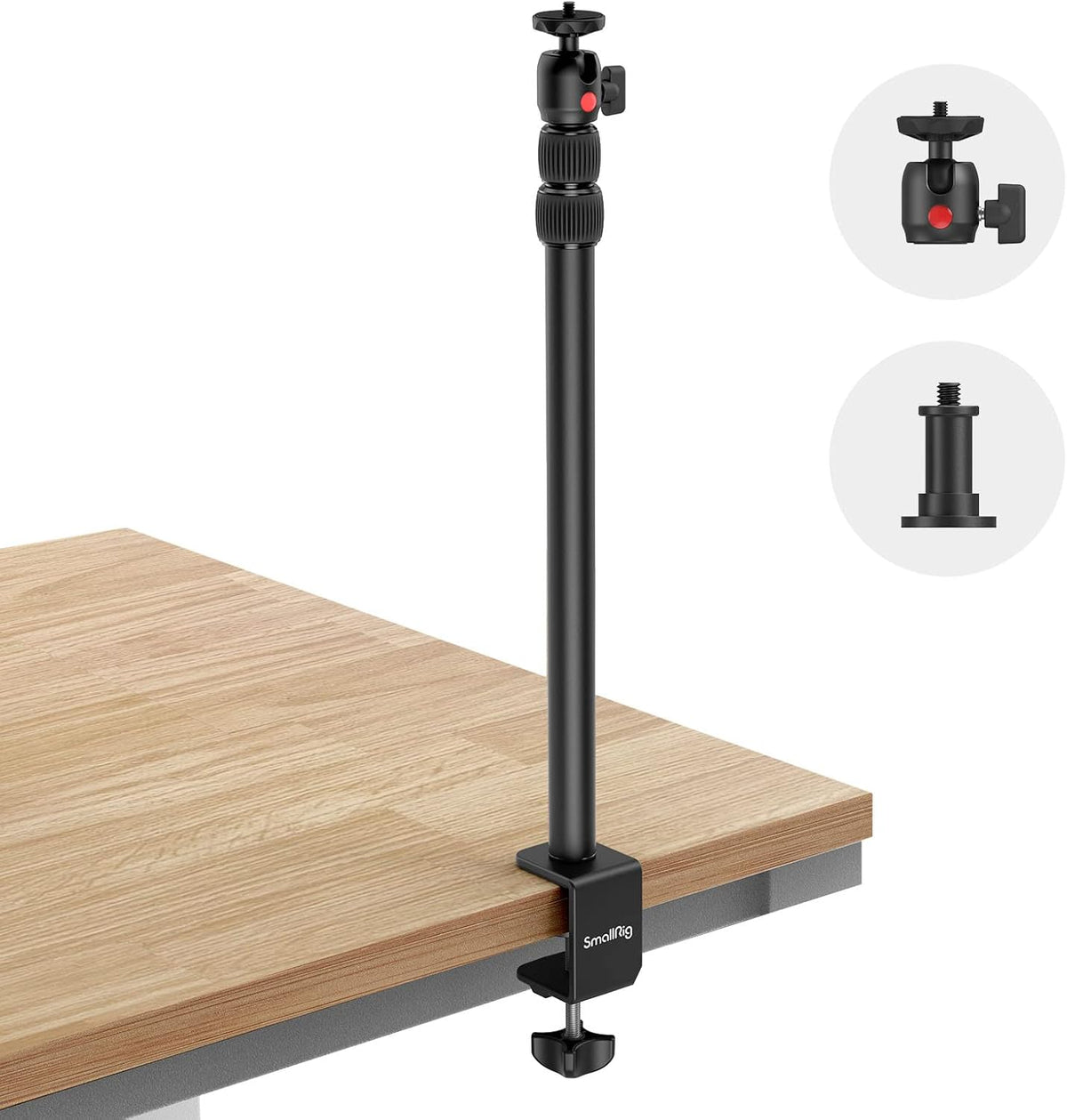 SMALLRIG Camera Mount C Stand, 15"-35" Adjustable Desk Clamp Table Tripod