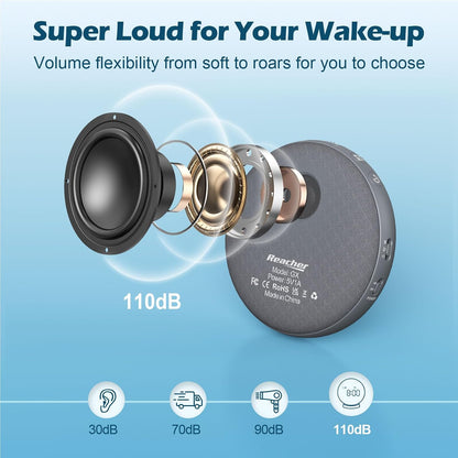 Super Loud Vibrating Alarm Clock for Heavy Sleepers Adults Teens