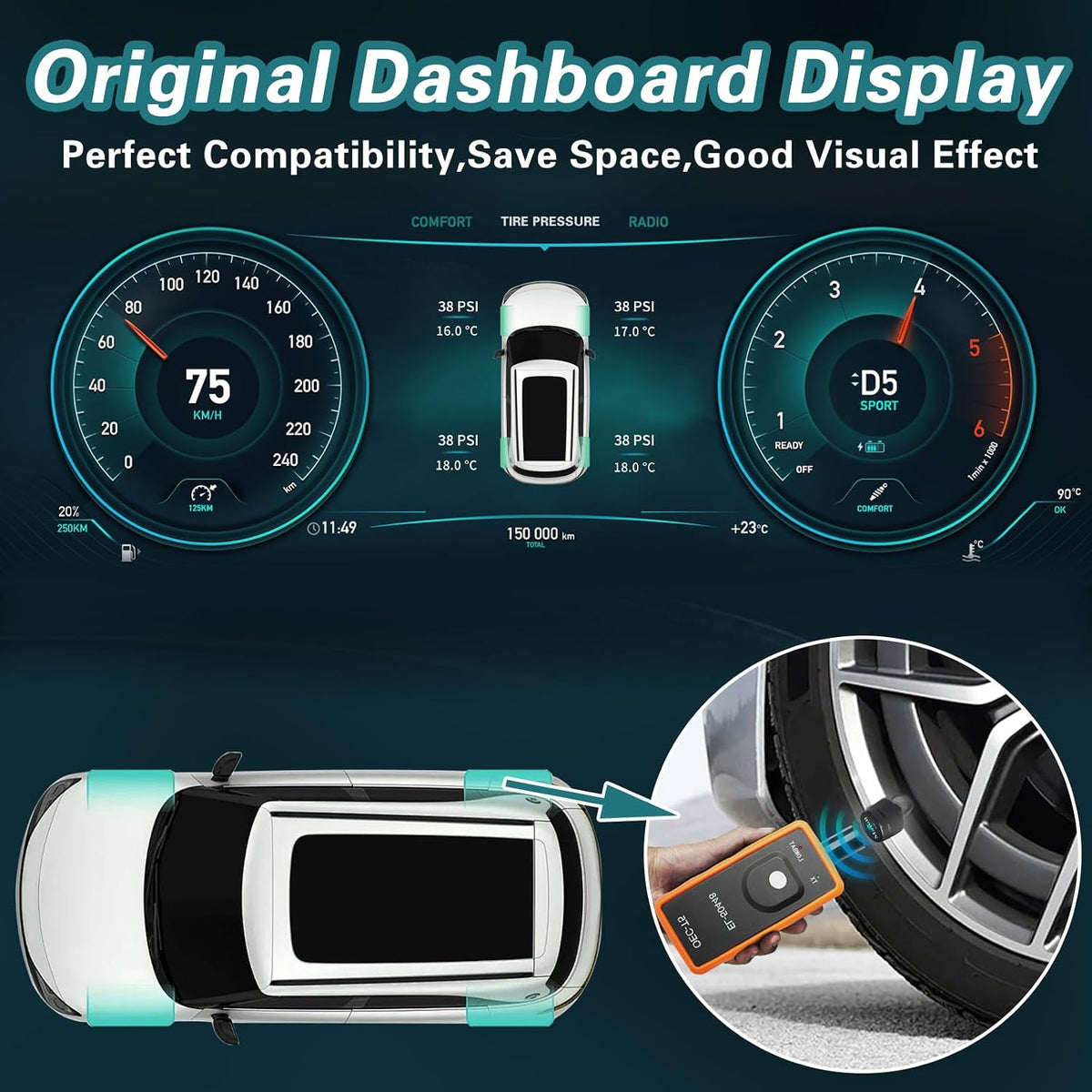 TPMS Sensor for GM Chevy Silverado Buick Cadillac GMC, DIY Install