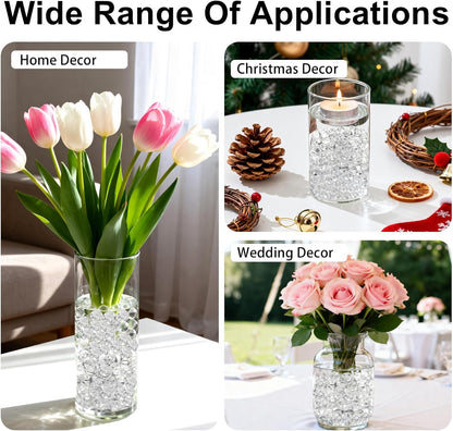 140,000 Clear Water Gel Beads for Vases, Transparent Vase Filler, Christmas Decoration, Wedding Centerpiece, Floating Candles, Floral Decoration