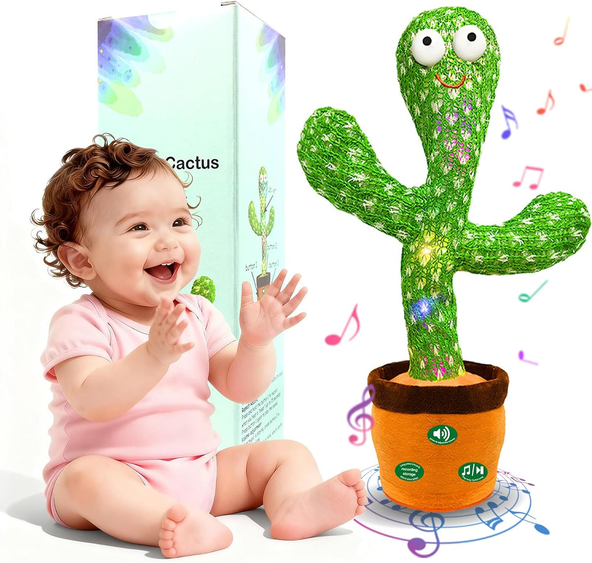 Interactive Dancing Talking Cactus Toy, Repeat What You Say