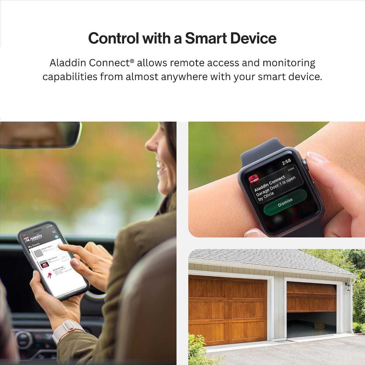 Aladdin Connect Smart Garage Door Controller, Single Door Kit ALKT2-R