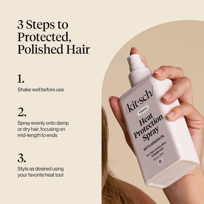 Heat Protection Spray for Hair - with Argan Oil 6.8Oz
