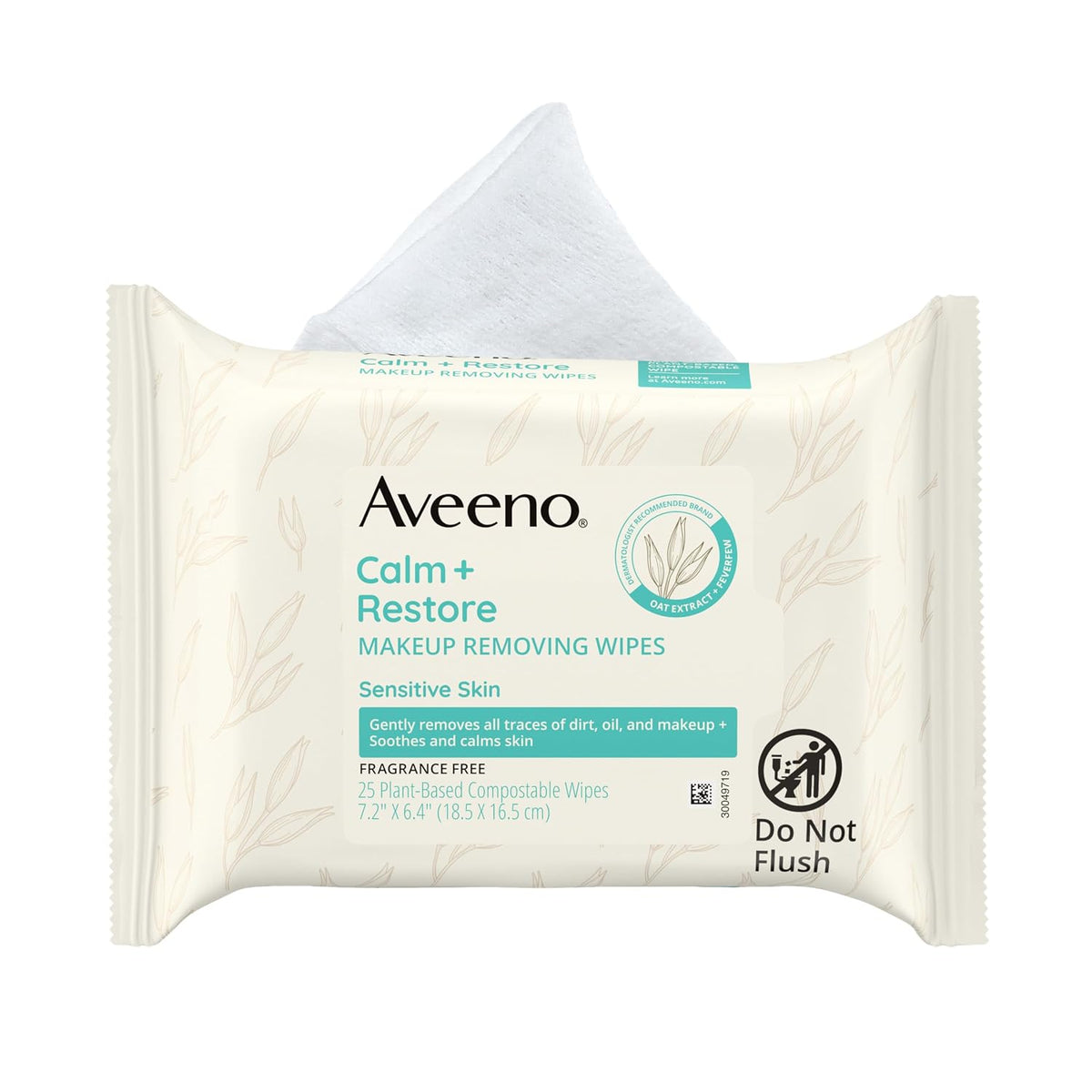 Calm + Restore Unscented Makeup Remover Wipes, Alcohol-Free, 25 Ct