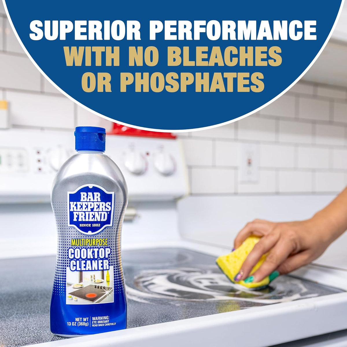 Cooktop Cleaner (2 X13 Oz) + Scraper - Multipurpose Liquid Stovetop Cleanser, Safe for Use on Glass & Ceramic Cooking Surfaces, Copper, Brass, Chrome, Stainless Steel & Porcelain