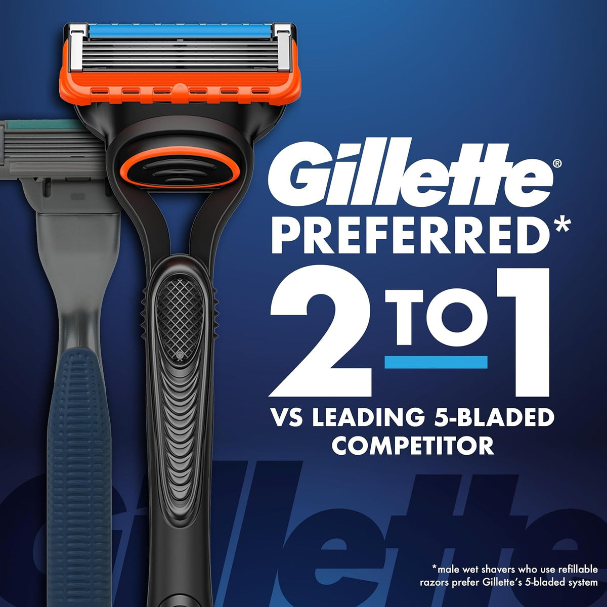 Fusion5 Razors for Men, 1 Razor, 4 Blade Refills, Lubrastrip for a More Comfortable Shave