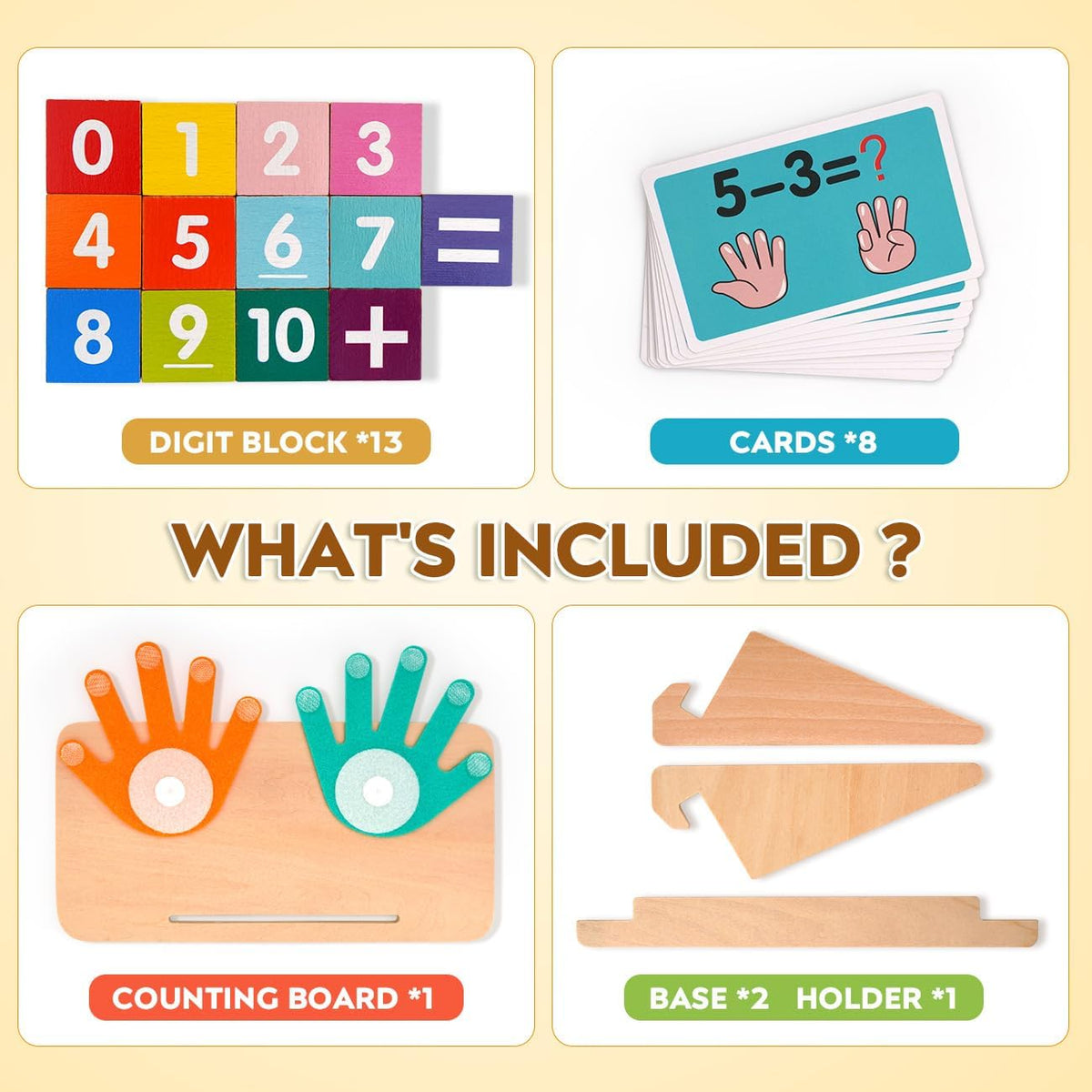 Preschool Math Manipulatives Learning Toys for Toddlers 2-4