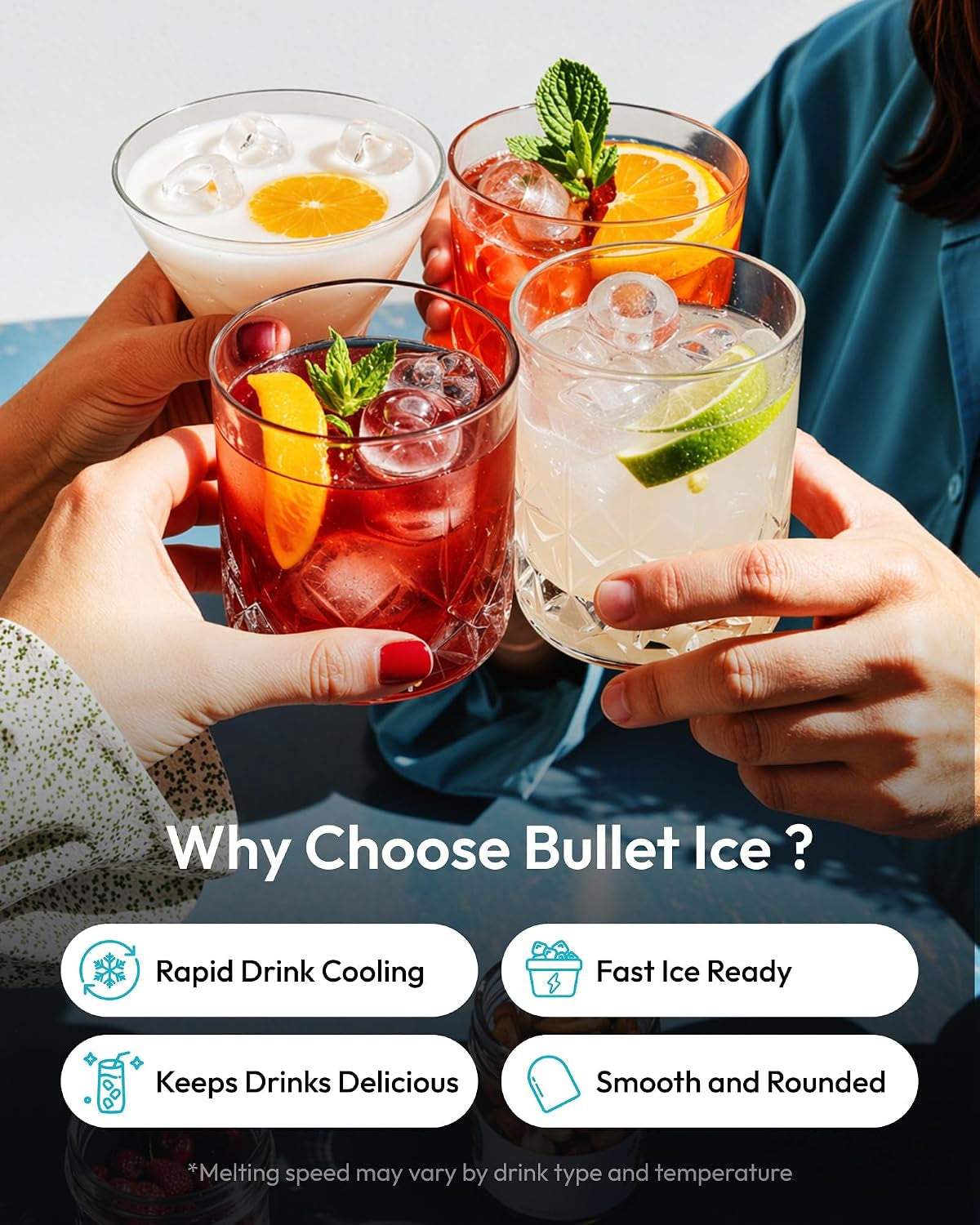 Ice Maker Countertop, 9 Cubes Ready in 6 Mins, 26Lbs/24H, Self-Cleaning, Portable Ice Maker Machine with Carry Handle, Basket and Scoop, 2 Sizes of Bullet Ice for Home, Kitchen, Office