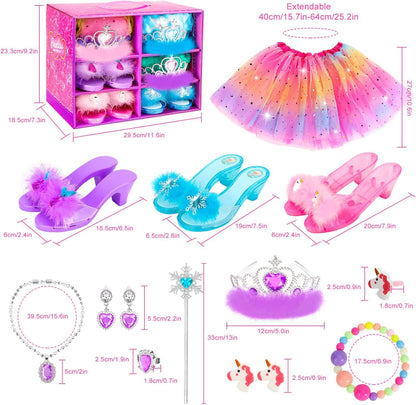 Princess Dress up for Girl 3 4 5 6 Years Old Birthday Gifts Toys