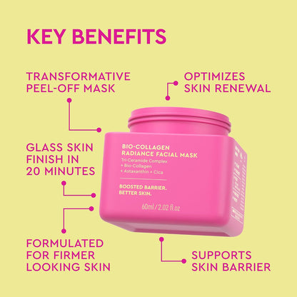 Collagen Face Mask - Bio-Collagen Peel-Off Mask for Glass Skin