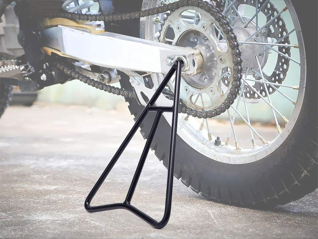 Triangle Stand for Dirt Bike, Solid Steel Structure Dirt Bike Stand, Universal for 80-500Cc Supermoto Motocross Enduro Pit Bike-Black