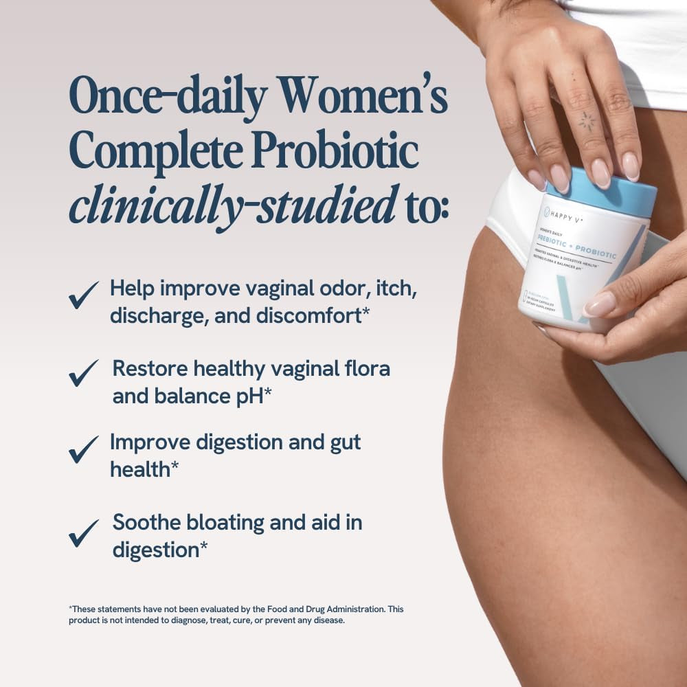 Dr. Formulated Vaginal Probiotics for Women Odor & Itch Support, Urinary & Gut Health, Ph Balance | Womens Daily Probiotic with Patented Prebiotics & Lactobacillus for Feminine Wellness
