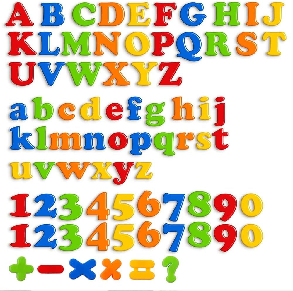 Magnetic Letters Numbers Alphabet Fridge Magnets Colorful Plastic ABC 123 Educational Toy Set Preschool Learning Spelling Counting Uppercase Lowercase Math for 3 4 5 Years Kid(78 Pcs)