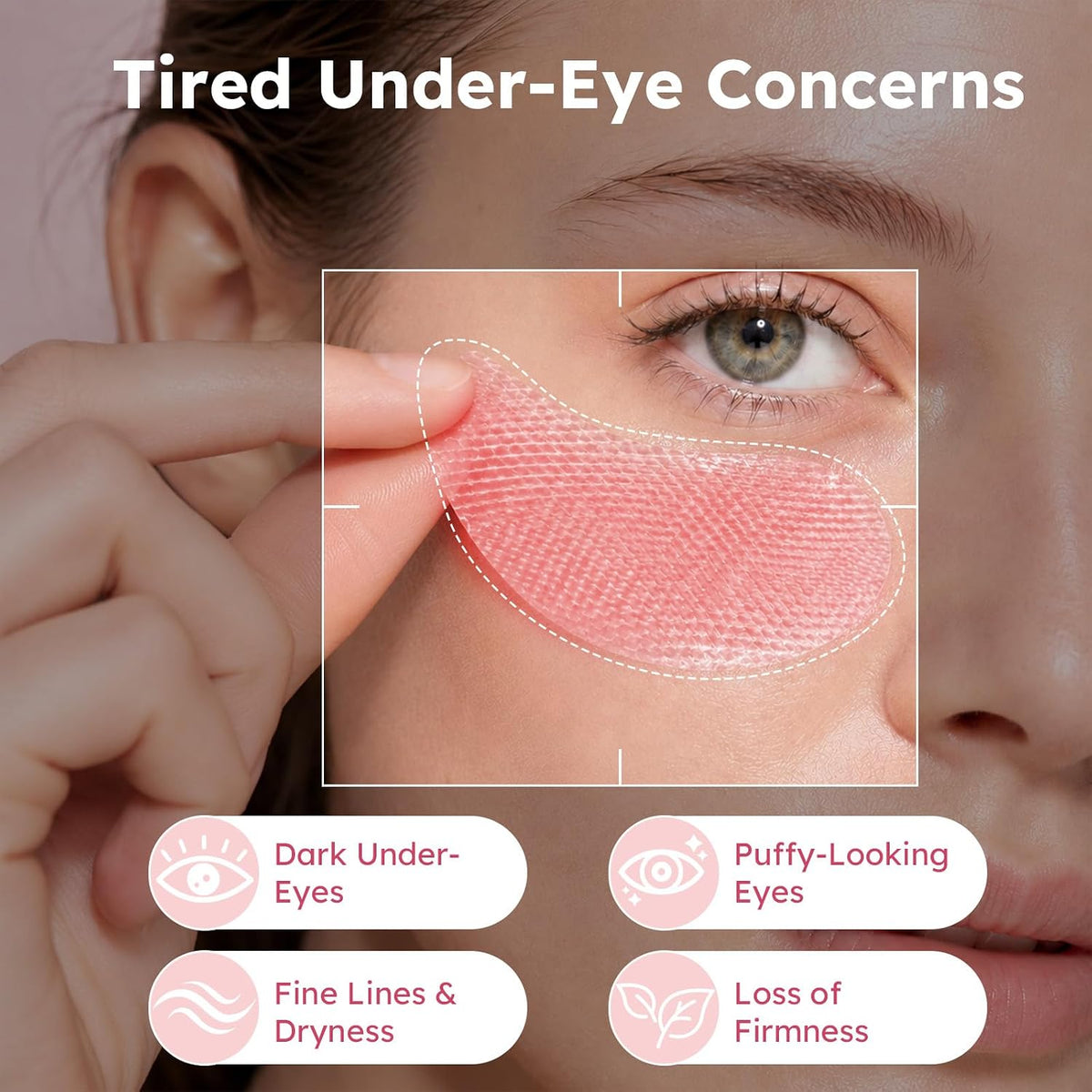 Retinol Caffeine Eye Patches, with Hydrolyzed Collagen, Peptides, 60 Pcs
