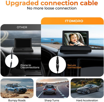Baby Car Camera, Easy Install, 1080P Clear View, Reliable Design