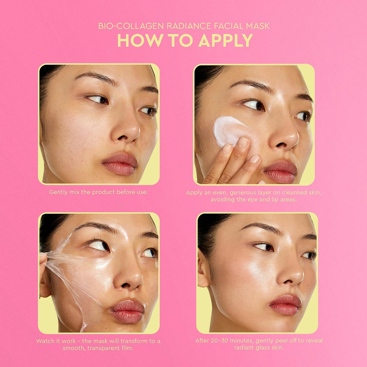 Collagen Face Mask - Bio-Collagen Peel-Off Mask for Glass Skin